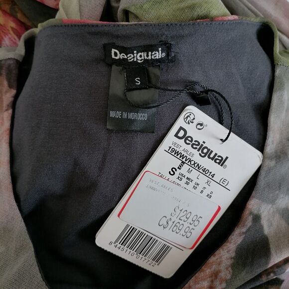 NWT Desigual Womens Multicolor Floral Print Classy Long Maxi Dress Size Small - Picture 6 of 9